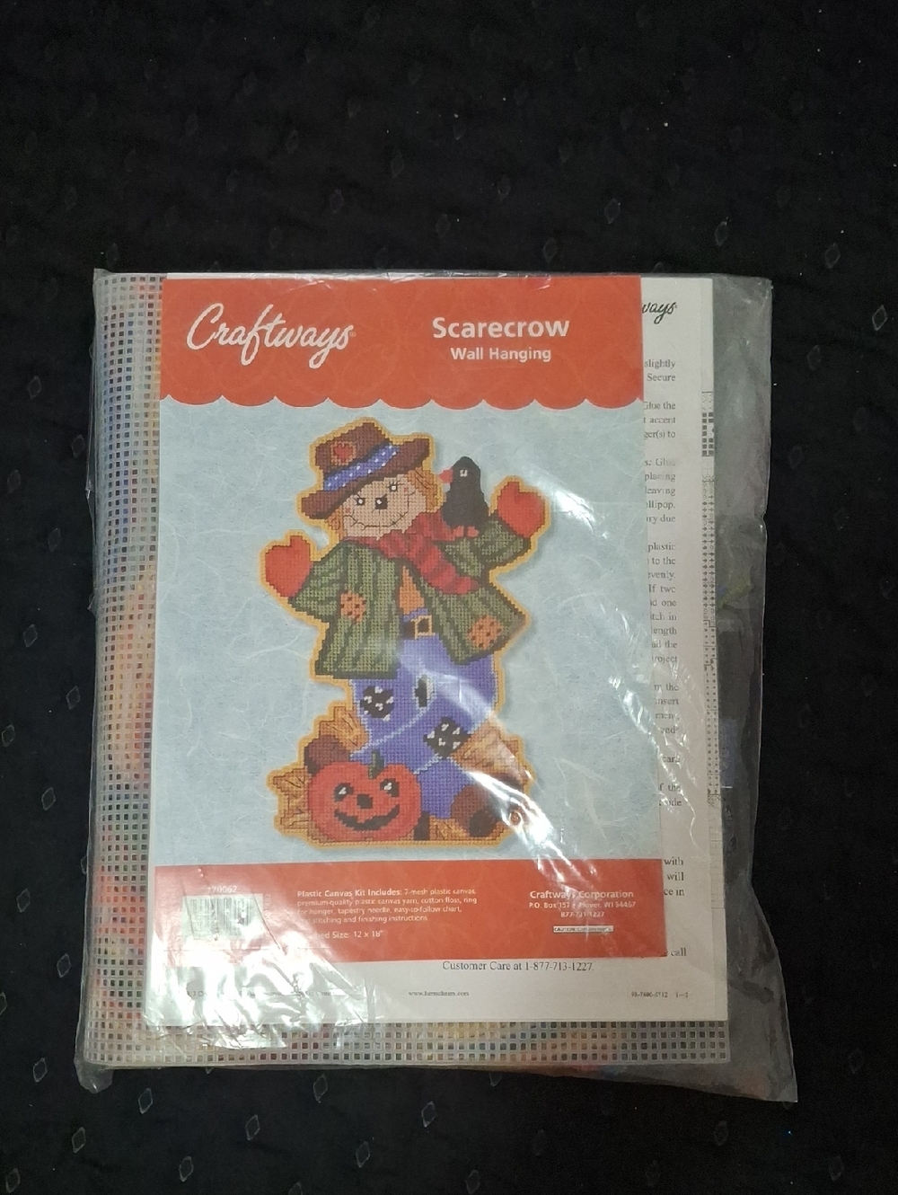 Craftways Scarecrow Wall Hanging - Plastic Canvas Kit Multicolor